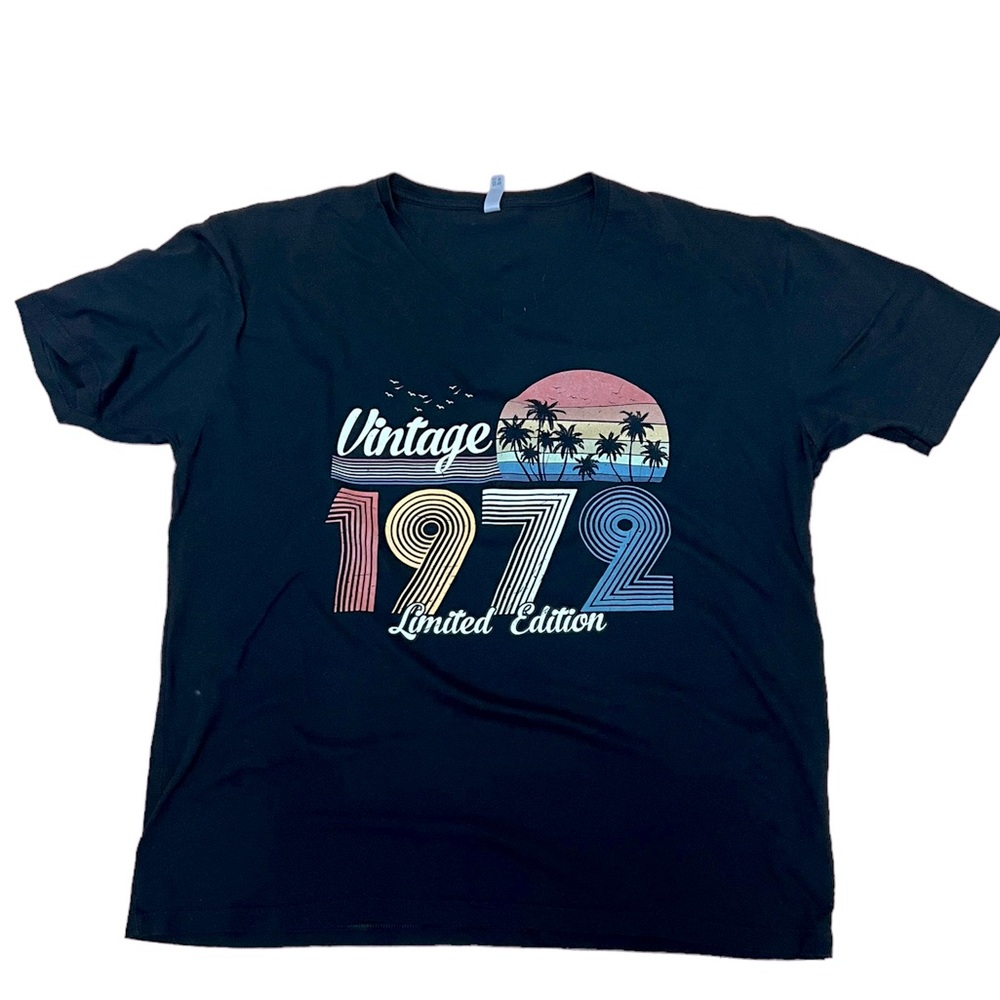 Vintage 1972 Limited Edition Black tee shirt size XXL